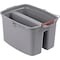 Rubbermaid Commercial 19 QT Double Pail, 10" H, Gray, Plastic RCP262888GYCT - alternate 3